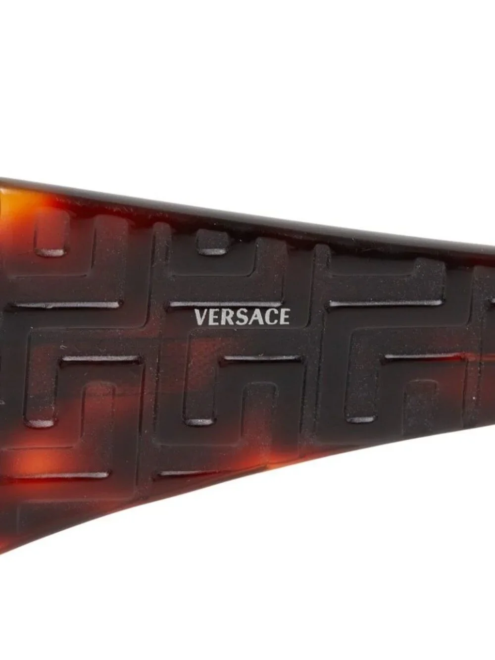 Versace Logo Sunglasses Brown Acetate Eyewear